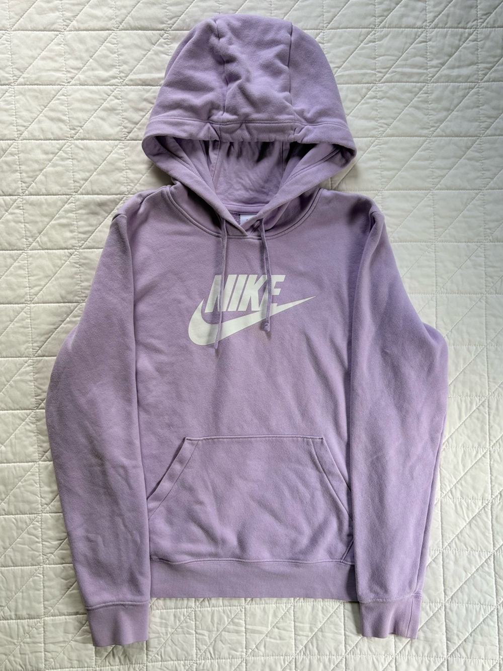 Nike Women’s Pastel Lavender Purple Fleece Pullover Hoodie - Size Small